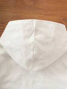 男童经典休闲百搭棉质刺绣卫衣，可单穿或叠穿 - 白色 - 查看 4