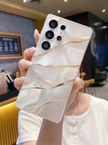 1pc Marble Texture Hollow Shell Shockproof TPU Phone Case, Suitable As Holiday Gift For Partner And Friends, Compatible With IPhone XS/XS Max/XR/11 12 13 14 15 16 Pro/Pro Max/14 15 16 Plus, Nothing, Pixel, INFINIX, Redmi Series