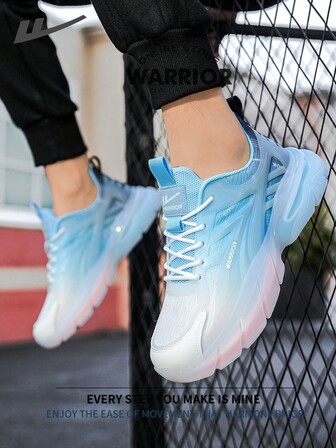 WARRIOR 勇士时尚复古男士运动鞋春夏舒适跑步鞋简约风格休闲时尚运动鞋全年适用耐磨全天穿着训练运动鞋