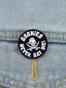 QIHOO 1入組可怕鬼臉、魔鬼形狀胸針，個性化有趣的萬聖節收藏品徽章，送給朋友的禮物