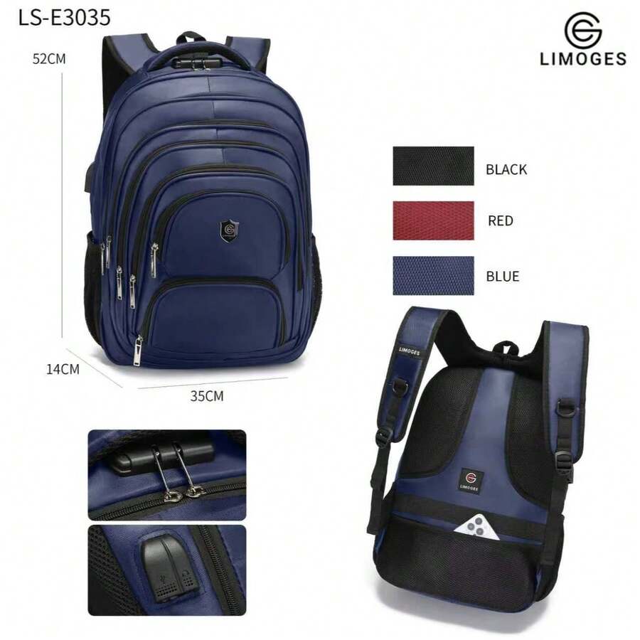 DIOSA LUNA Mochila informal, bolso escolar informal.mochila multifunciona,bolso de la computadora - Azul - Ver 1