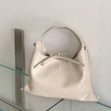 Borsa intrecciata retrò di nicchia, piccola borsa a mano, borsa a tracolla e a spalla versatile e di alta qualità per donna - 1 pezzo