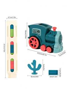 A Set Of Electric Domino Train Toy Set With Sound And Light,Automatic Domino Train Toys For Boys And Girls - 彩色 - 查看 8