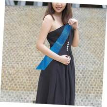 1 件派对腰带休闲闪光空白腰带，可 DIY 适合婚礼毕业单身派对准妈妈生日圣诞派对万圣节派对化妆舞会 - 彩色 - 查看 6