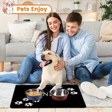 1pc Customized Pet Paw Print & Name Food Mat, Personalized Silicone Coaster Feeding Pad, Paw Print Design, Non-Slip Pet Bowl Mat, Cute & Durable Cat/Dog Feeding Mat, Perfect Gift For Pet Lovers On Christmas, Thanksgiving Or Halloween - Multicolor 2 - View 3