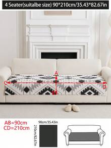 1pc Plush Thickened Sofa Cushion Cover, Modern Minimalist Anti- Warm Sofa Seat Pad, Dust-Proof And Washable Sofa Slipcover, Soft And Fade-Resistant, Pet-Friendly, Fits L-Shaped Sofa And 1/2/3/4-Seat Sofa, Suitable For Bedroom, Office, Living Room