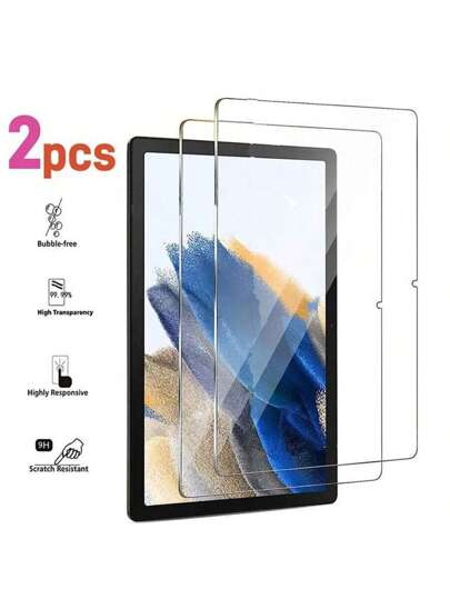 2 piezas de película de vidrio templado compatible con Tab S9/S8/S9/S10 Ultra/A9/A10/MatePad Pro 11/SE/M5/T5/ Tab P11/P12/M7/M9/M10/M11/Yogo Tab 11/K10 /Pad 2 / Pad 10 Tablet Series. Protector de pantalla esencial, fácil de instalar, transparente de alta definición, resistente al agua, a los golpes, a las caídas, a los arañazos y a las huellas dactilares, con cobertura completa de la pantalla, aplicable a protección diaria, oficina y hogar.