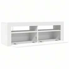 vidaXL Meuble TV avec lumières  blanc 120x35x40 cm - Blanc - Voir 9