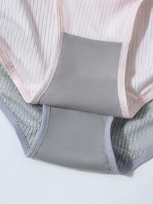 8pcs/Set Girls' Seamless Ribbed Bra & Panty Set, Comfortable, Minimalist, Breathable Underwear