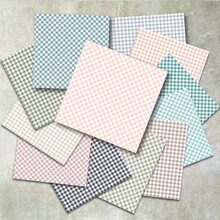 36 Sheets 6inch (European Plaid Background) Scrapbooking Paper, Suitable For Bullet Journals, Collages, Greeting Cards, Scrapbooks And Crafts