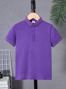 Tween-Jungen 1 Stück kurzärmeliges, einfarbiges T-Shirt, Poloshirt & Mädchen, leicht mit leichtem Stretch, atmungsaktiv für den Sommer. Slim Fit Design, geeignet für schlanke Kinder. Für mehr Komfort empfehlen wir eine Größe größer für Kinder.