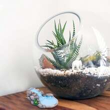 piscina de agua en miniatura, accesorios de jardín de hadas, adorno de escena vintage de micropaisaje, puente pequeño y agua que fluye, decoración de estatua de casa de muñecas, falso jardín de - 3 - Ver 12