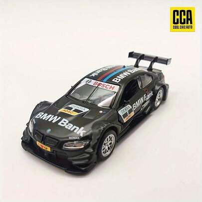  1pc 1:42 Scale BMW M3 DTM Diecast Model Car, Openable Doors, Rear-Wheel Drive Function, Detailed Craftsmanship, Comes With Acrylic Display Case; 1pc 1:42 Scale BMW M3 DTM Diecast Model Car - White/Black, Openable Doors, Rear-Wheel Drive Function, Detailed Craftsmanship. Toy For Boys & Girls, Collectible For Car Model Enthusiasts, Halloween, Christmas, Birthday Gift, Desktop Decor