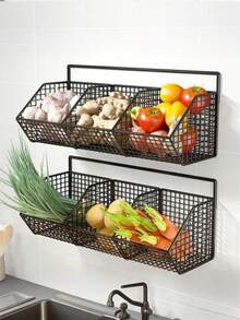 Kosz na owoce, kosz na warzywa, stojak do przechowywania na stole jadalnym, stojak na owoce montowany na blacie i ścianie, stojak na przekąski, przyprawy, wielofunkcyjny kosz do przechowywania ziemniaków i cebuli w kuchni i salonie