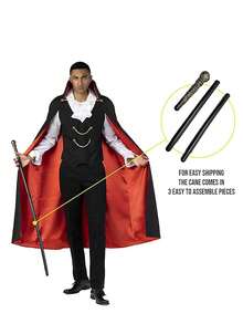 1PC King's Costume Cane, 81 CM Long, Antique Golden Item, Suitable For Jazz Dance, Role-Playing Accessories, Halloween Costumes Party Props (Adjustable Length, Suitable For All Ages)