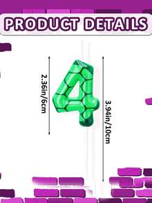 Turtle Print 0-9 Cute Birthday Anniversary Cake Topper Candles, Suitable For Single Party, Anime Theme Party - Multicolor - View 8