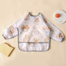 1pc Waterproof Baby Bib, Smock Style Bib, Machine Washable Long Sleeve Bib, Suitable For Self-Weaning Babies, Toddler Bibs - Multicolor - View 15