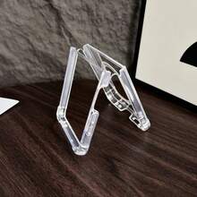 1 Pc Minimalist Clear Magnetic Ultra-Thin Phone Case Compatible With Samsung Galaxy Z Flip7 Flip6 Flip5 Flip4 Cases - Clear Air Cushion Shockproof Cover - Clear - View 5