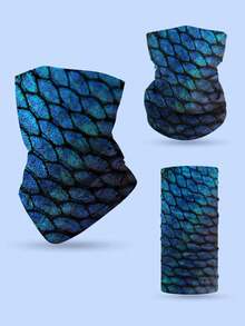 Airkeet 2pcs Set Outdoor Sunblock Neck Gaiter Quick-Drying Multifunctional Headband Breathable Neck Warmer For Cycling, Sports.