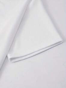 Popular, Caballero Ángel, Alas Cruzadas y Patrón, Camiseta de Verano de Manga Corta para Hombre, Elegante y Guapo, Adecuada para el Verano, Tela Cómoda - Blanco - Ver 4
