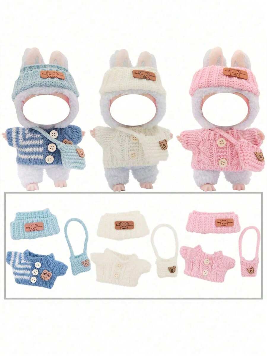 1 set de vêtements (sans poupée) adapté aux vêtements/accessoires de poupée de 17 cm, pour poupée LABUBU, poupée, vêtements de poupée