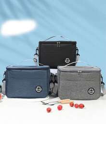 New Portable Lunch Bag Food Thermal Box Waterproof Office Cooler Lunchbox With Shoulder Strap Insulated Case,Large-Capacity Travel Hand-Held Shoulder Strap Insulated Bag, Lunch Box Bag, Student Thickened Waterproof Lunch Bag, Fresh-Keeping Aluminum Foil Picnic Bag Lunch Bag For Women Lunch Box For School For Traveling Waterproof Bag Insulated Lunch Bag - Multicolor - View 7