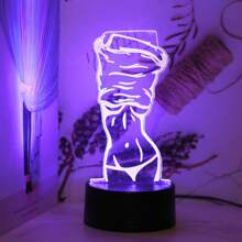 1 pezzo Luce notturna LED 3D unica e sexy di una donna, alimentata tramite USB, lampada di atmosfera RGB a 7 colori, adatta per camera da letto, scrivania, decorazione per feste, regalo ideale per compleanni, San Valentino, Natale