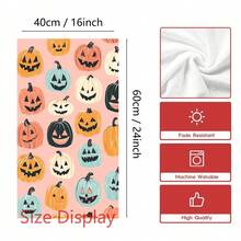 2/4 bucăți prosoape de vase imprimate cu fețe de dovleac de Halloween, lavete de vase moderne din microfibră super absorbante pentru gătit și copt, cârpe de curățat, prosoape de mână, moi și foarte absorbante, cadou excelent pentru vecini, mame, prieteni, zile de naștere, Halloween, casă nouă, decor bucătărie, articole esențiale pentru uz casnic
