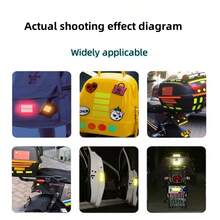 AD Reflective Car Stickers, Helmet PET Reflective Stickers, Multi - Scene Warning Stickers, Motorcycle And Bicycle Reflective Strips - Helmet Reflective Stickers - View 5