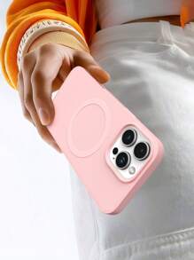 粉色手机壳，防摔无线充电磁吸手机壳，二合一（PC+Tpu）防震手机壳 - 粉色 - 查看 5
