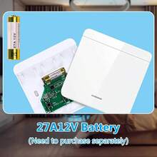 Este control remoto inalámbrico, con un receptor y dos interruptores, proporciona control inteligente de luminarias y electrodomésticos. Ideal para diversos entornos, como hogares, granjas, fábricas, oficinas, laboratorios y supermercados, puede operar remotamente cualquier dispositivo conectado al receptor, como lámparas, sistemas de iluminación, ventiladores, trituradores de basura y enchufes inalámbricos, y transmitir señales. - Blanco - Ver 7