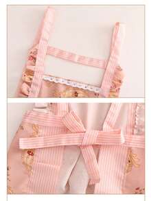 1pc Customized Printed Stylish Apron, Women's Elegant Customized Printed Apron, Waterproof And Stain Resistant, Apron Cute Lace Skirt Apron,Black Stain Resistant Apron,Sleeveless Apron,For Home, Kitchen - Multicolor - View 8