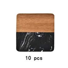 1/5/10/20 piezas Posavasos de madera y mármol grabados personalizados, Posavasos de regalo personalizados, Regalos para el nuevo hogar, Regalos de inauguración de la casa, Regalos de boda - multicolor - Ver 19
