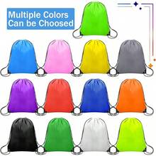 6-Pack Drawstring Gym Bags For Sports, Travel, And Beach - Orange - View 7