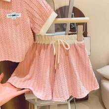 Young Girls Polo Co-Ords - Pink - View 2