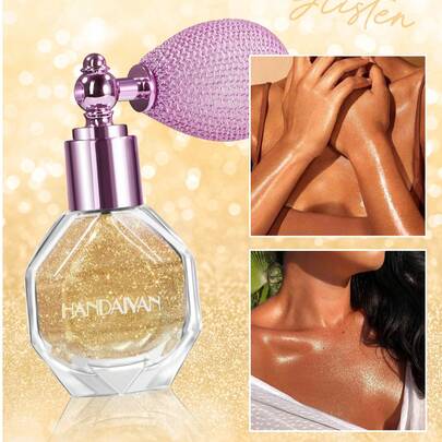 HANDAIYAN 喷枪高光喷雾瓶，持久显色，细腻珠光高光粉，适用于派对、旅行、便携、毕业典礼、生日、节日、夏季、秋季、万圣节、Y2K时尚、女性、海滩、旅行、露营、户外活动、学校、校园、节日装饰、礼物、玫瑰色、角色扮演，最佳色彩魅力氛围，面部彩绘，化妆品，适合女性，冬/春季，Y2K时尚的理想之选，适合作为生日/情人节/母亲节礼物，狂欢节派对必备，最佳色彩选择