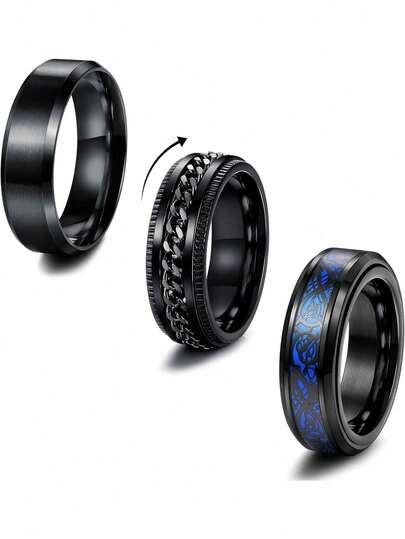 Milacolato Set di anelli da uomo