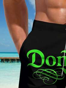 Men's Hawaiian Style 3D Print Casual Beach Shorts - Quick Dry, Drawstring Waist, Perfect For Summer Outings