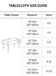 1pc Water-Resistant Rectangular Tablecloth, Fashionable Nordic Style, Suitable For Dining Table, Living Room, Home Decor, Holiday Gift & Party Decoration, Multiple Sizes Available - Multicolor - View 3