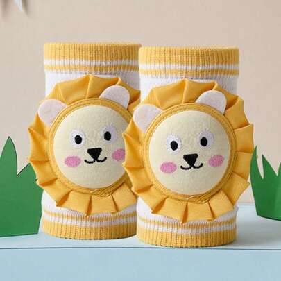 Miếng bảo vệ đầu gối cho bé hình động vật hoạt hình - Ống tay bảo vệ bằng lưới thoáng khí cho bé bò và tập đi, chống trượt, chống sốc (Thiết kế đáng yêu)