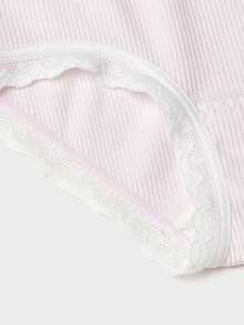 Balabala Paquete de 3 bragas triangulares de algodón suaves y cómodas para niñas - Tono rojo púrpura - Ver 4