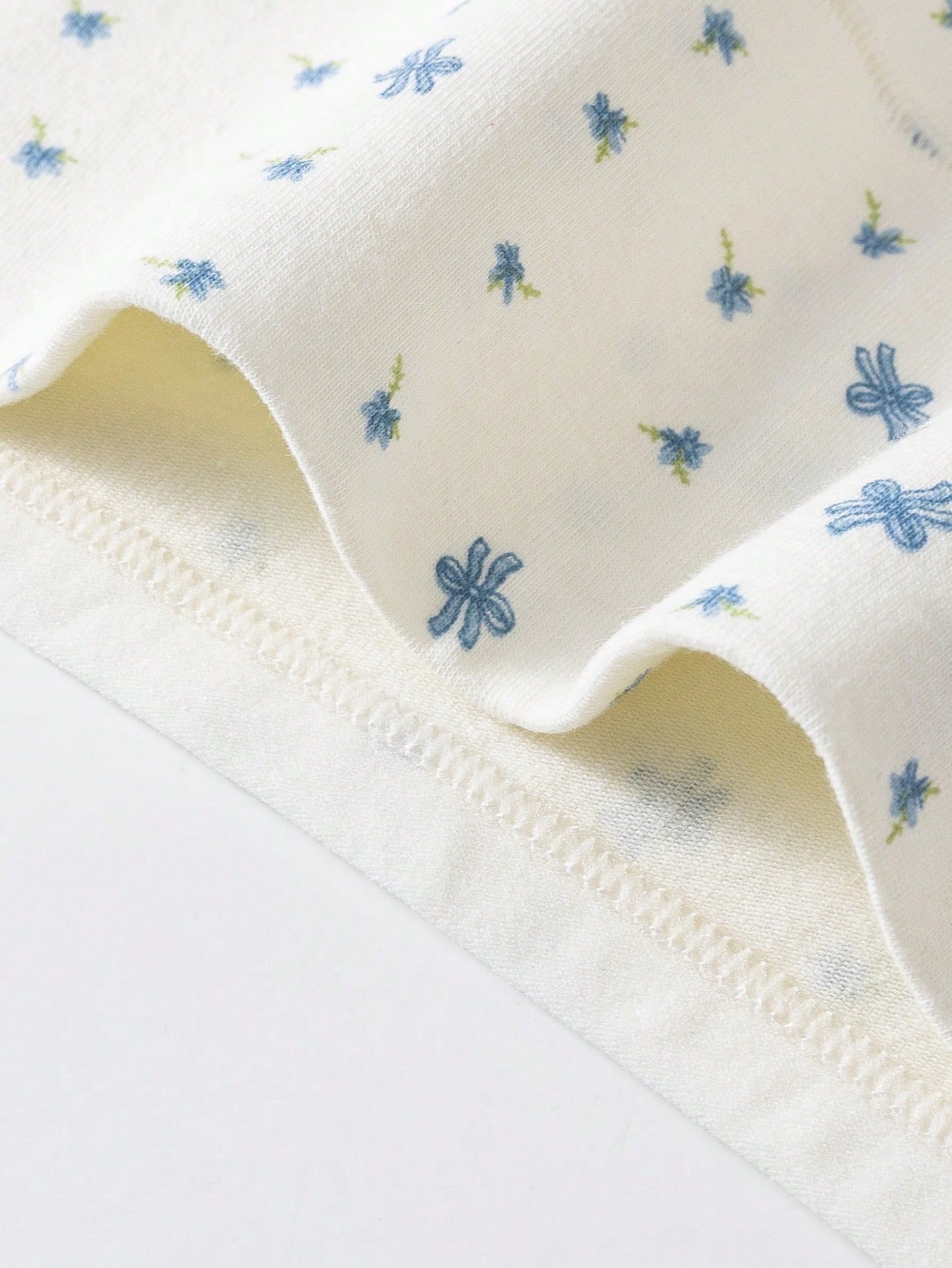 5 قطع/عبوة سروال داخلي قطني للنساء مزين بطبعات زهر...