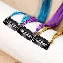 2 pièces Extensions de cheveux en tinsel, fibre laser colorée, style européen et américain, en stock, approvisionnement stable