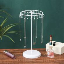 Support rotatif pour colliers, tour porte-bijoux en métal avec 23 crochets. Présentoir organisateur pour ranger et suspendre bracelets et colliers, décoration pour la maison