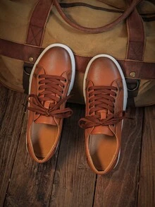 Vintage Handpainted Distressed Casual Canvas Sneakers For Men, Breathable Low-Top Versatile Shoes