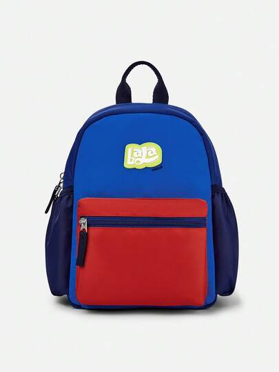 Balabala Kids Backpack Color Block Lightweight Comfortable Daypack