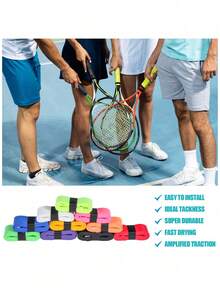6pcs Anti-Slip Sports Grip Tape And Racket Overgrip - Moisture-Wicking, Elastic PU/Latex Material, Dry Touch - Pre-Cut Overgrip (6 Rolls), White/Yellow/Black Available - Suitable For Tennis Racket, Pickleball Paddle, Badminton Racket, Bicycle Handlebar And Fishing Rod - Durable Grip Tape, Enhances Grip Strength During Sports And Activities - Multicolor - View 11
