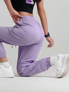 Women'S Outdoor Casual Running Pants - Elastic Waistband Pockets Sports Trousers, Lightweight All-Season Pants, Women'S Athletic Long Pants, Suitable For Gym, Machine Washable, Solid Color Design, Comfortable Fit, Y-Shape Style, Stretchy Waist, Ideal For Outdoor Hiking & Sports Enthusiasts Tights