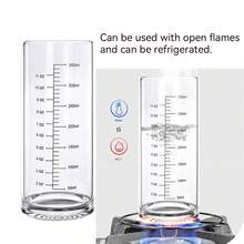 1个多功能玻璃量杯，耐热彩色刻度杯，适用于咖啡、奶茶、早餐、果汁，带有盎司和毫升刻度。 - 彩色 - 查看 5