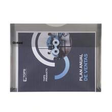 Sobre Oxford Con Hilo, Tamaño Carta, Color Azul y Gris - Gris - Ver 3